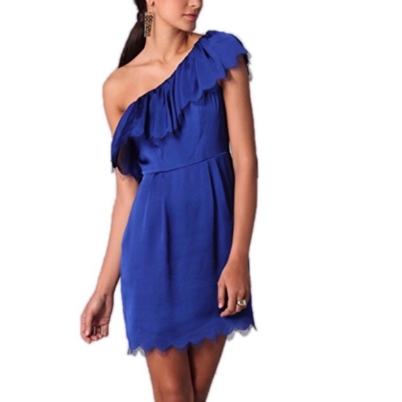 Rebecca Taylor Dresses & Skirts - Rebecca Taylor Eyelash One Shoulder Dress NWT